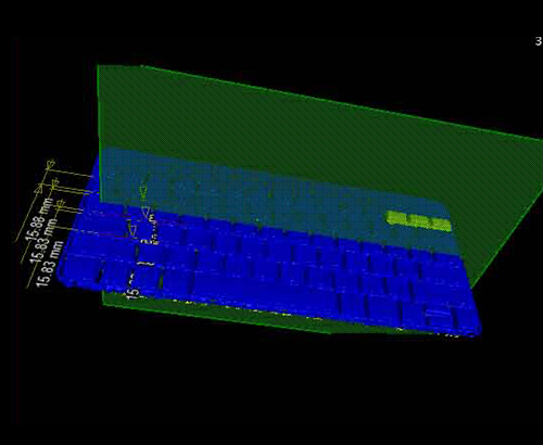 电脑键盘产品缺陷检测-三维检测